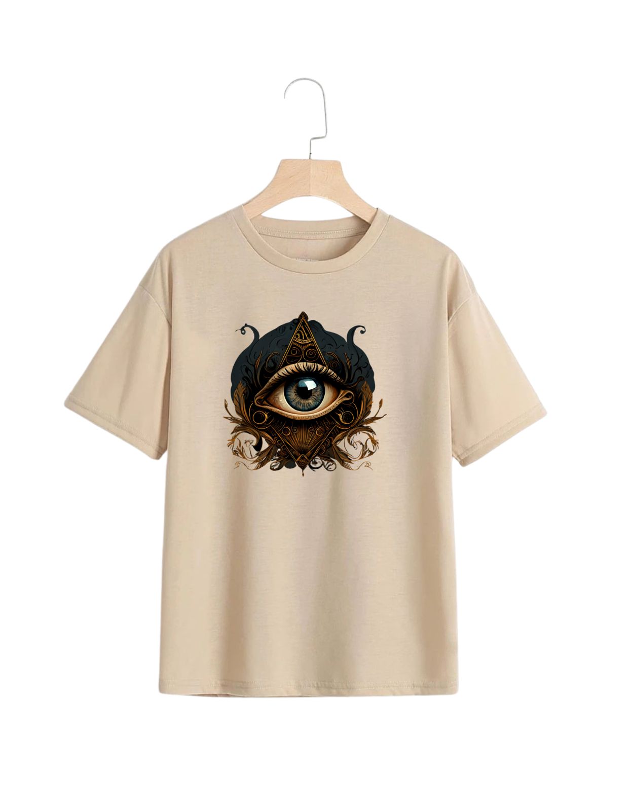 Beige Illuminati Oversized Drop - Unisex