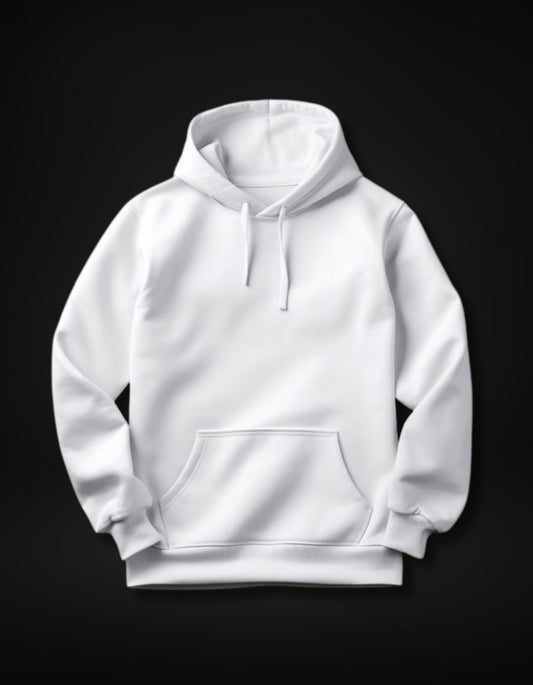 Trending White Plain Hoodie - Unisex