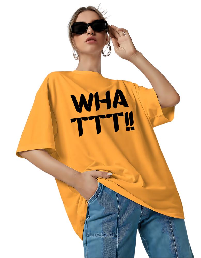 Whattt Style Womens Mustard Yellow Oversized