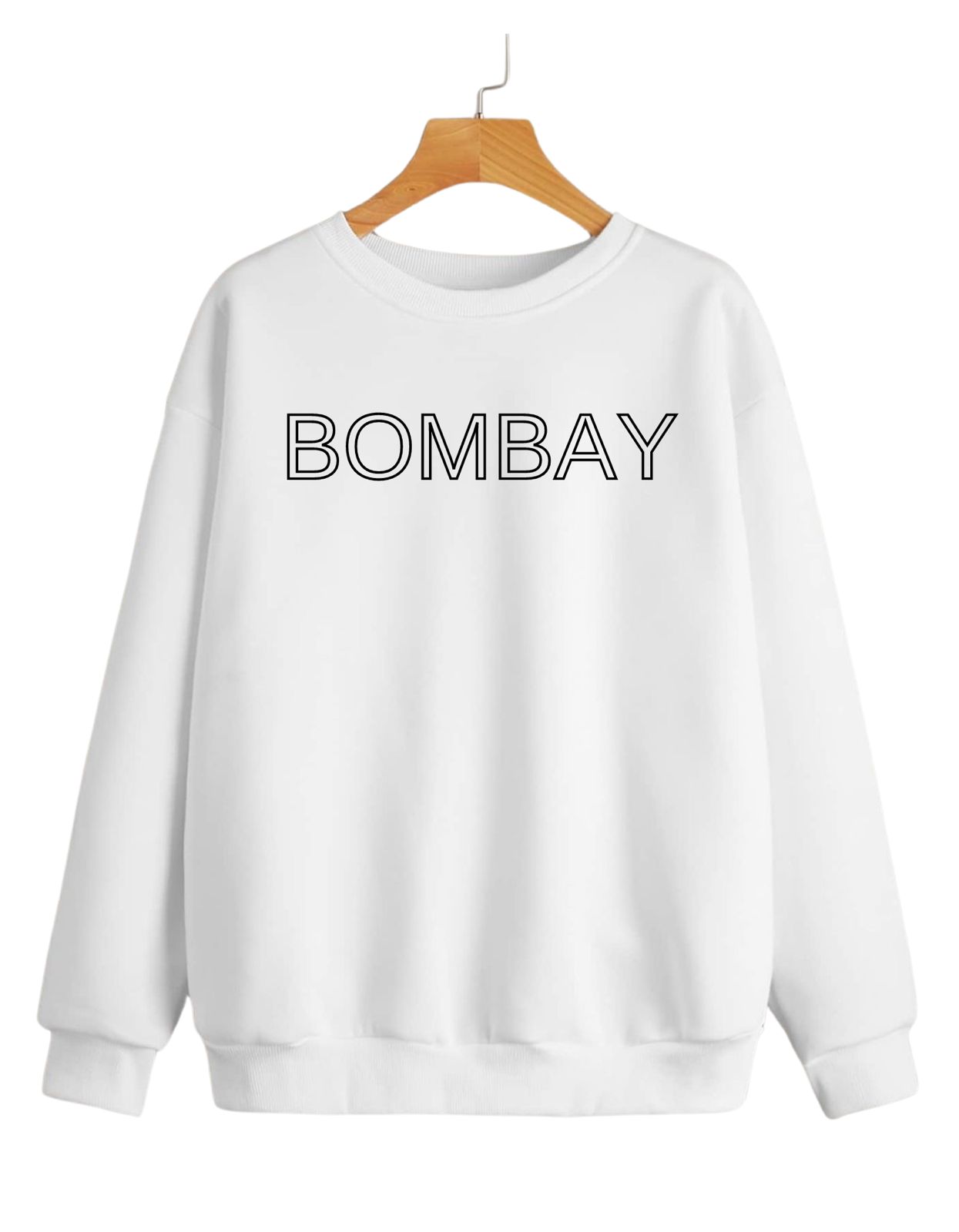 Bombay White Sweatshirt With Kangaroo Pocket - Unisex
