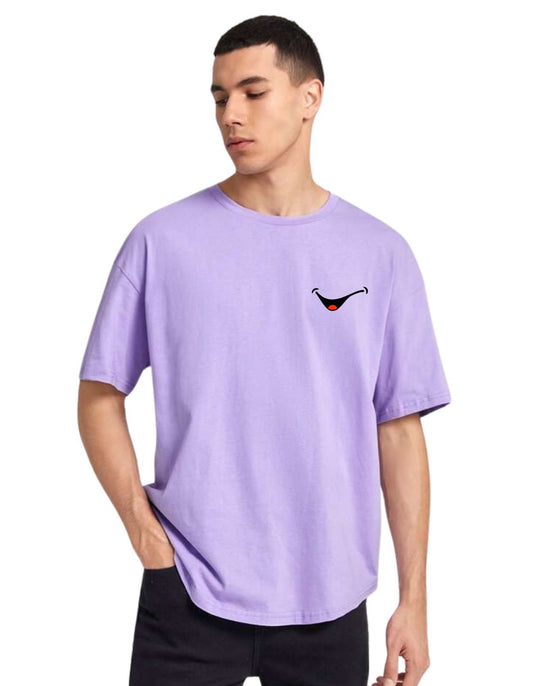 Happy Smile Lavender Regular Fit Tshirt - Unisex